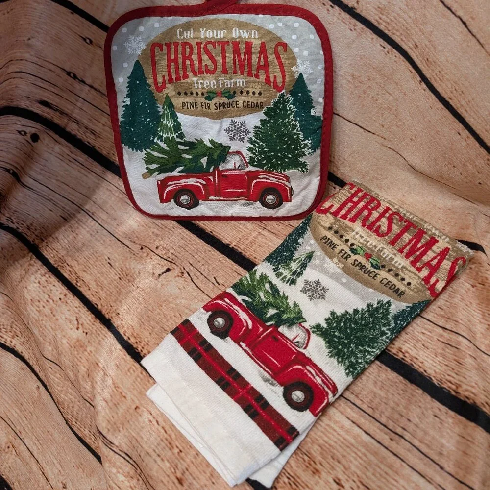 🧨🧨Christmas Tree Farm Kitchen Set with Red Truck